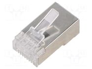 Connector: RJ45; plug; PIN: 8; Cat: 6; shielded; 8p8c; for cable; IDC QOLTEC