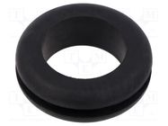 Grommet; Ømount.hole: 27mm; Øhole: 21mm; black; -40÷125°C; EPDM ESSENTRA