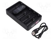 Charger: for rechargeable batteries; Li-Ion,Ni-Cd,Ni-MH; 3A EFEST