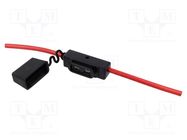 Fuse holder; 29.7mm; 80A; Leads: cables; -40÷85°C; 58V OPTIFUSE