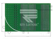 Board: universal; double sided,prototyping; W: 100mm; L: 160mm ROTH ELEKTRONIK GMBH