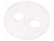 Spacer sleeve; LED; Øout: 6.4mm; ØLED: 3mm,5mm; L: 1.3mm; white BIVAR