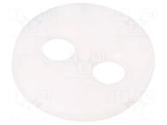 Spacer sleeve; LED; Øout: 6.4mm; ØLED: 3mm,5mm; L: 1.3mm; white BIVAR