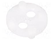 Spacer sleeve; LED; Øout: 6.4mm; ØLED: 3mm,5mm; L: 2.3mm; white BIVAR
