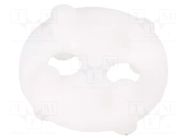 Spacer sleeve; LED; Øout: 6.4mm; ØLED: 3mm,5mm; L: 2.5mm; white BIVAR