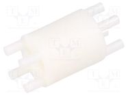 Spacer sleeve; LED; Øout: 6.4mm; ØLED: 3mm,5mm; L: 12.7mm; white BIVAR