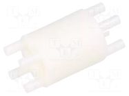 Spacer sleeve; LED; Øout: 6.4mm; ØLED: 3mm,5mm; L: 12.7mm; white BIVAR