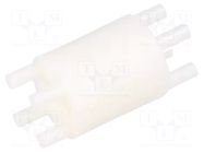 Spacer sleeve; LED; Øout: 6.4mm; ØLED: 3mm,5mm; L: 12.7mm; white BIVAR