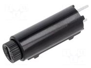 Fuse holder; THT; 5x20mm; 10A; thermoplastic; Pitch: 10mm; black ESKA