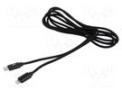 Cable; USB 2.0; Apple Lightning plug,USB C plug; 1.8m; black GEMBIRD