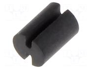 Spacer sleeve; LED; Øout: 3.7mm; ØLED: 3mm; L: 4.83mm; black; UL94V-0 BIVAR