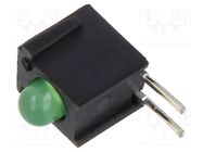 LED; in housing; 3mm; No.of diodes: 1; green; 20mA; Lens: diffused BIVAR