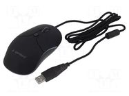 Optical mouse; black; USB A; wired; Features: DPI change button GEMBIRD