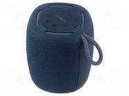 Speaker; blue; microSD,USB A; 85Hz÷20kHz; 10m; Bluetooth: 5.1; 4h GEMBIRD