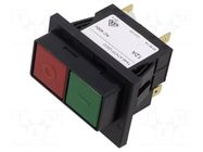 Circuit breaker; 12A; Poles: 2; SNAP-IN; IP40; TA45 Push button 3P SCHURTER