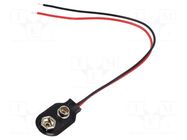 6F22 connector; 6F22,6LR61; Batt.no: 1; cables; 150mm GOOBAY
