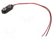 6F22 connector; 6F22,6LR61; Batt.no: 1; cables; 150mm GOOBAY
