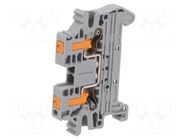 Splice terminal: rail; for DIN rail mounting; snap-on; grey PHOENIX CONTACT