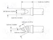 Tip; special; 7mm; 510°C; for soldering station; CV-H6-HTD,CV-UK6 METCAL