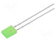 LED; yellow green; rectangular; 7x5x2mm; 4÷8mcd; 170°; Front: flat EVERLIGHT