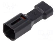 Connector: wire-wire; plug; male; DF62W; PIN: 2; straight; for cable HIROSE