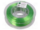 Filament: PLA Magic Silk; 1.75mm; mistic green; 195÷225°C; 300g ROSA 3D