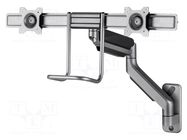 Holder; 1÷8kg; 17÷32"; Standard: 75x75mm,100x100mm; monitor x2 GEMBIRD