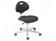 Cleanroom acces: chair; black; 470x440mm; 420÷545mm; 420x320mm RT WORK