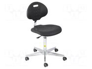 Cleanroom acces: chair; black; 470x440mm; 505÷690mm; 420x320mm RT WORK