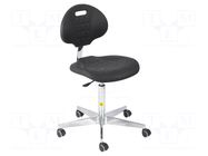 Cleanroom acces: chair; black; 470x440mm; 505÷690mm; 420x320mm RT WORK