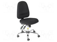 Chair; ESD; Seat dim: 460x430mm; Back dim: 440x510mm; 490÷620mm RT WORK