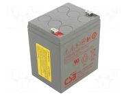 Re-battery: acid-lead; 12V; 5.8Ah; AGM; maintenance-free; 25W CSB BATTERY