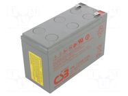 Re-battery: acid-lead; 12V; 9Ah; AGM; maintenance-free; 34W CSB BATTERY