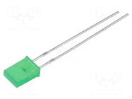 LED; green; 5x7mm; 2÷5mcd; 110°; Front: flat; 10mA; 2.2÷2.5VDC KINGBRIGHT ELECTRONIC