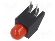 LED; in housing; 5mm; No.of diodes: 1; red; 30mA; Lens: diffused; 60° OPTOSUPPLY