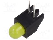 LED; in housing; 5mm; No.of diodes: 1; yellow; 30mA; Lens: diffused OPTOSUPPLY