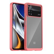 Outer Space Case Xiaomi Poco X4 Pro 5G cover with a flexible frame red, Hurtel