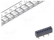 Connector: pin strips; socket; female; PIN: 6; vertical; SMT; 1mm GCT