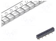 Connector: pin strips; socket; female; PIN: 8; vertical; SMT; 1mm GCT