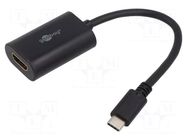 Adapter; HDMI socket,USB C plug; Support: 3D,4K,UHD 2160p; 0.2m Goobay