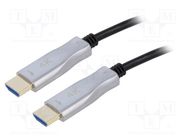 Cable; HDCP 2.2,HDMI 2.0,optical; HDMI plug,both sides; 30m Goobay