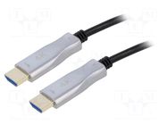 Cable; HDMI plug,both sides; 30m; black Goobay