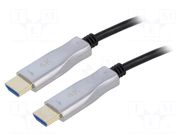 Cable; HDMI plug,both sides; HDCP 2.2,HDMI 2.0,optical; 30m GOOBAY