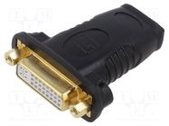 Adapter; DVI-D (24+1) socket,HDMI socket; black Goobay