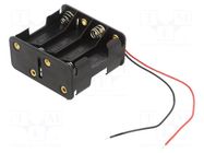 Holder; AA,R6; Batt.no: 8; cables; black GOOBAY