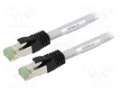 Patch cord; S/FTP; Cat 8.1; stranded; Cu; LSZH; grey; 20m; 24AWG Goobay