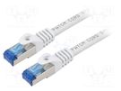 Patch cord; S/FTP; 6a; stranded; CCA; LSZH; grey; 0.25m; 26AWG LANBERG