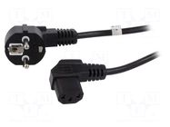Cable; 3x1mm2; PVC; 5m; black; 16A; 250V GOOBAY