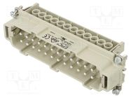 Connector: HDC; contact insert; male; EPIC H-BE; PIN: 24; 24+PE LAPP