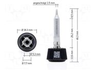 Tip; conical; 1.5mm; longlife; for soldering station ERSA